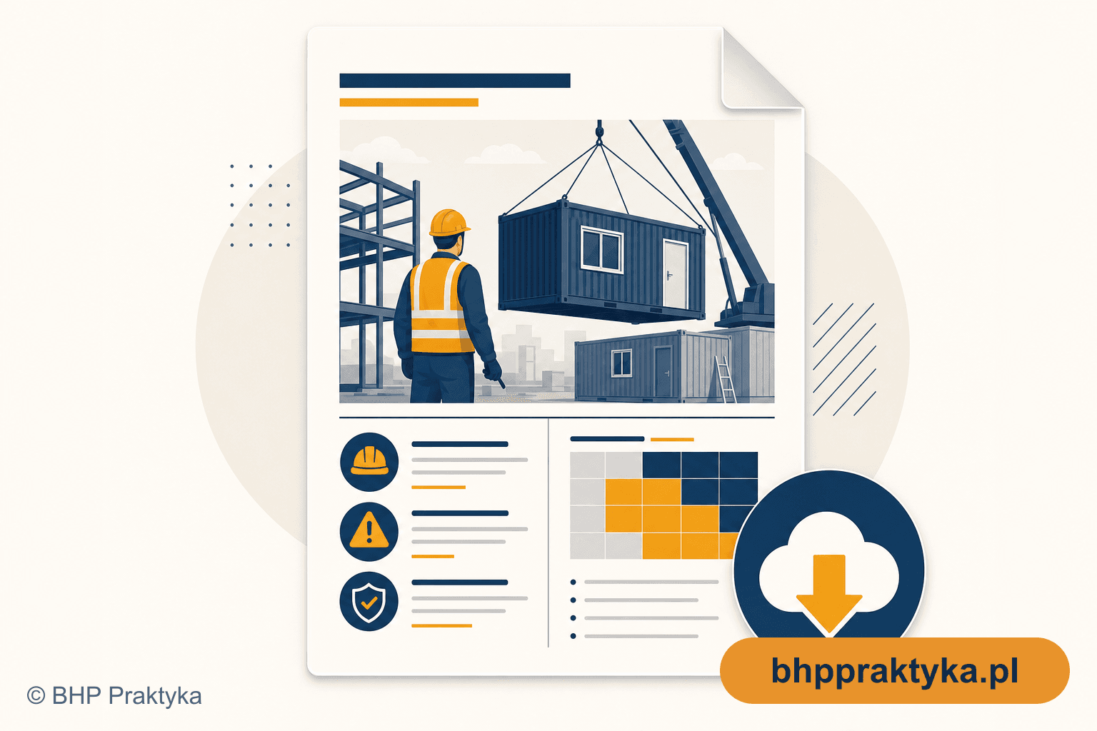 Ocena ryzyka monter kontenerów budowlanych – gotowy szablon BHP