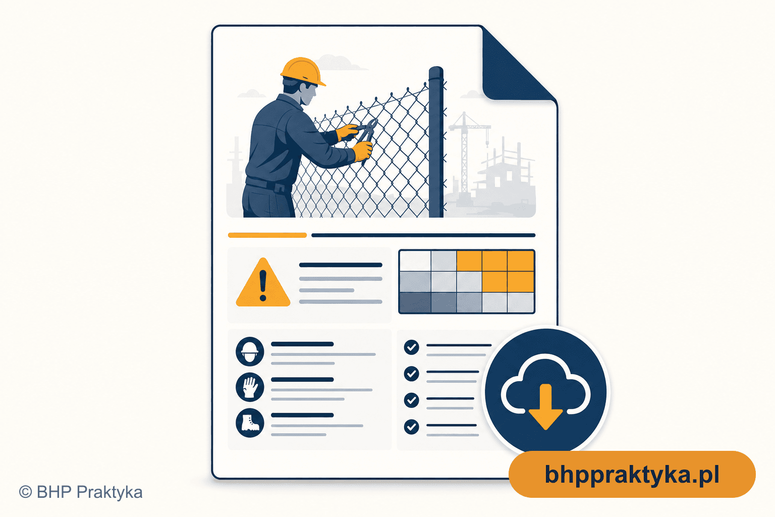 Ocena ryzyka siatkarz monter ogrodzeń – gotowy szablon BHP